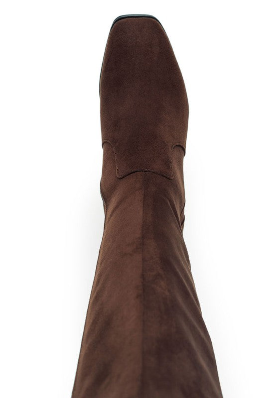 ZILLY KNEE HIGH FAUX SUEDE BOOTS - lolaluxeshop