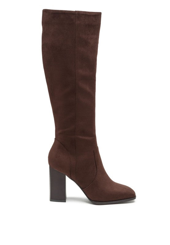 ZILLY KNEE HIGH FAUX SUEDE BOOTS - lolaluxeshop