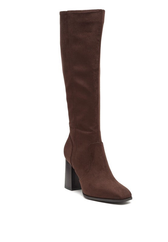 ZILLY KNEE HIGH FAUX SUEDE BOOTS - lolaluxeshop