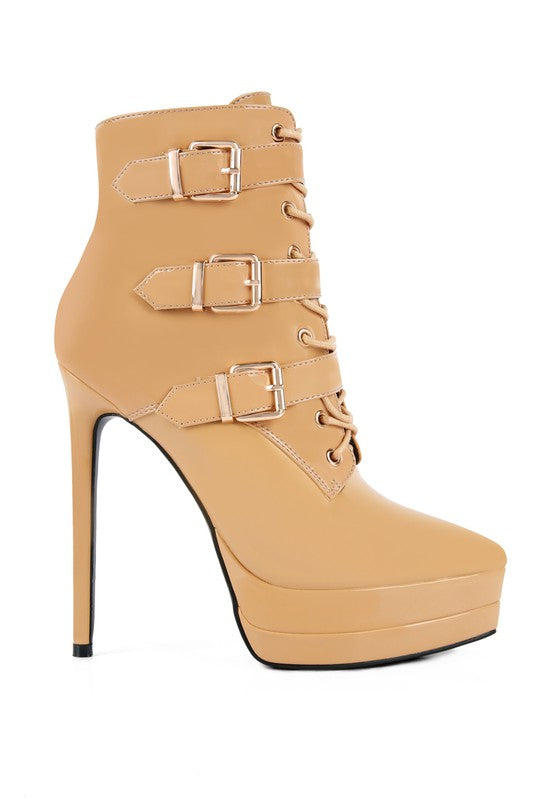 High Heeled Patent PU Stiletto Boot - lolaluxeshop