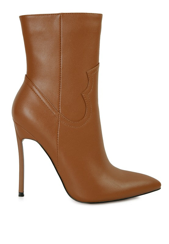 JENNER High Heel Cowgirl Ankle Boot - lolaluxeshop