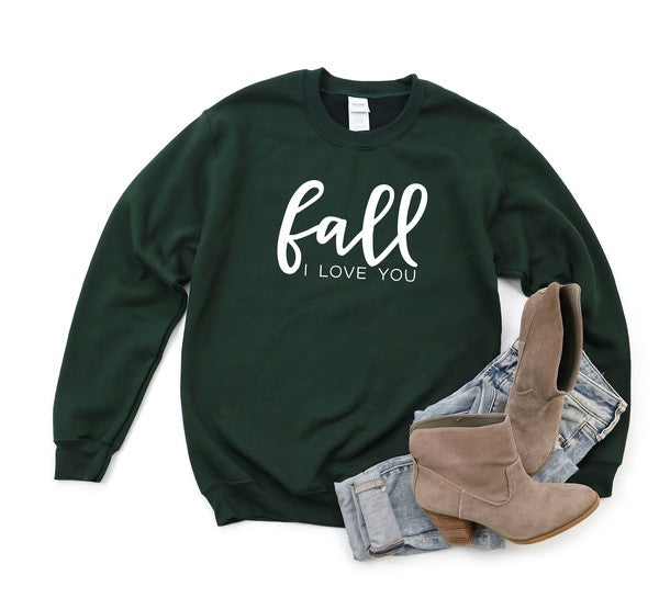 Fall I Love You Graphic Sweatshirt - LOLA LUXE