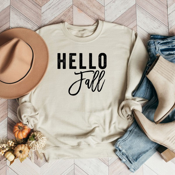 Hello Fall Graphic Sweatshirt - LOLA LUXE