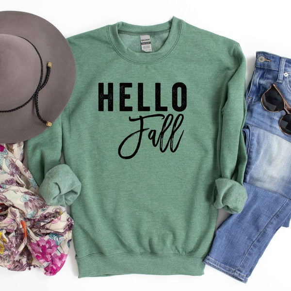 Hello Fall Graphic Sweatshirt - LOLA LUXE