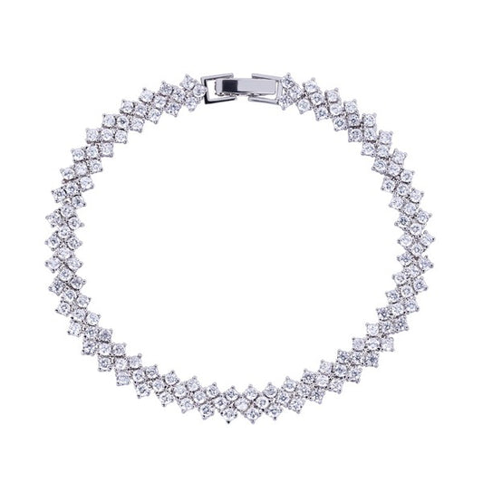 Heart Tennis Bracelet for Women with Round - LOLA LUXE