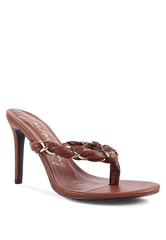 Melodrama High Heeled Braided Thong Sandals - lolaluxeshop