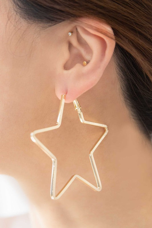 2D Shapes Asymmetrical Hoop Earrings - LOLA LUXE