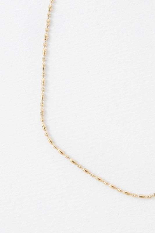 Mini Gold Bead Chain Necklace - LOLA LUXE