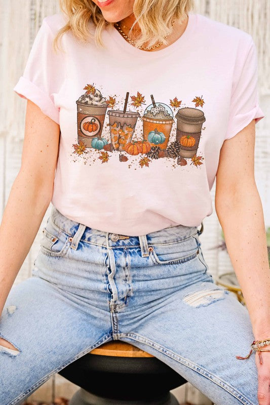 FALL PUMPKIN SPICE LATTE GRAPHIC TEE - LOLA LUXE