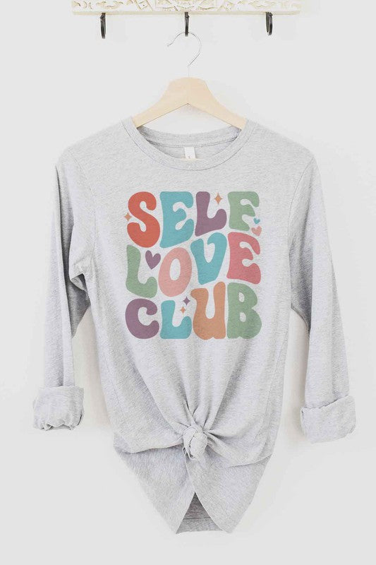 SELF LOVE CLUB LONG SLEEVE TEE - LOLA LUXE