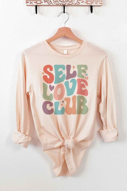 SELF LOVE CLUB LONG SLEEVE TEE - LOLA LUXE