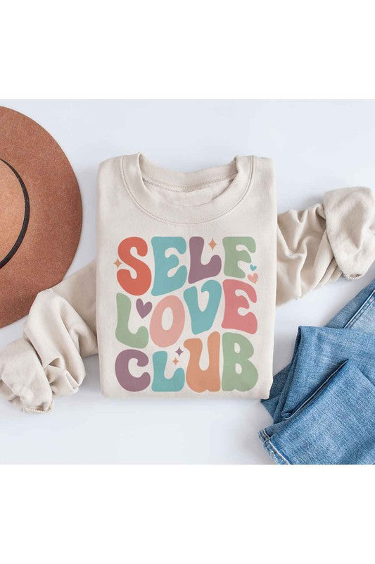 SELF LOVE CLUB GRAPHIC SWEATSHIRT - LOLA LUXE