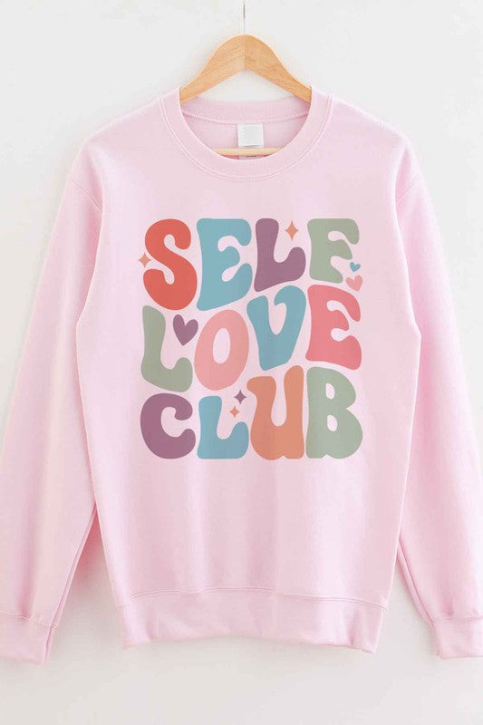 SELF LOVE CLUB GRAPHIC SWEATSHIRT - LOLA LUXE