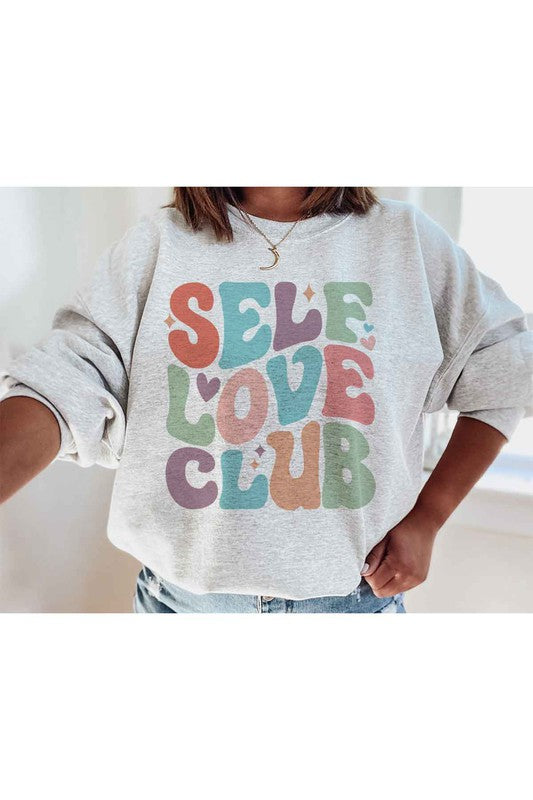 SELF LOVE CLUB GRAPHIC SWEATSHIRT - LOLA LUXE