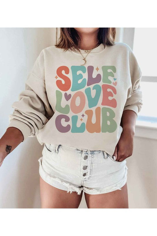 SELF LOVE CLUB GRAPHIC SWEATSHIRT - LOLA LUXE