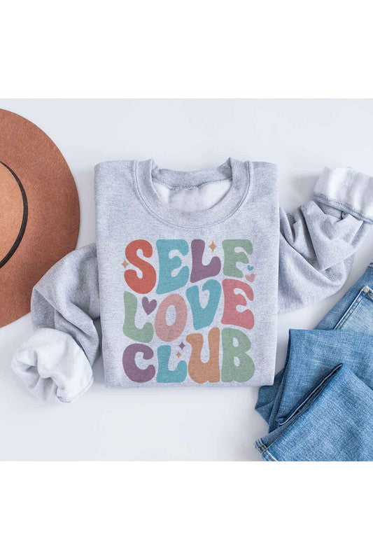 SELF LOVE CLUB GRAPHIC SWEATSHIRT - LOLA LUXE