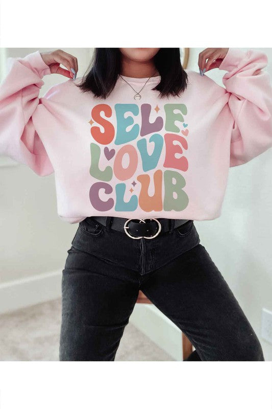 SELF LOVE CLUB GRAPHIC SWEATSHIRT - LOLA LUXE