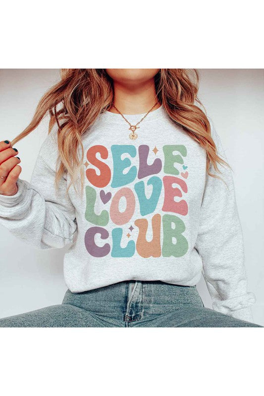 SELF LOVE CLUB GRAPHIC SWEATSHIRT - LOLA LUXE