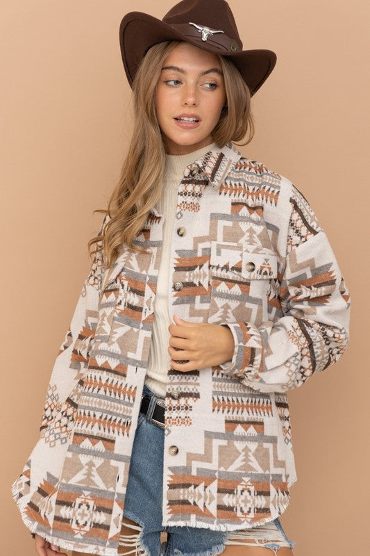 Aztec Western Shacket - lolaluxeshop