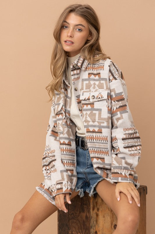 Aztec Western Shacket - lolaluxeshop