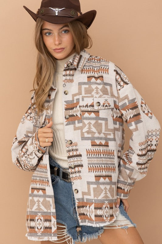 Aztec Western Shacket - lolaluxeshop