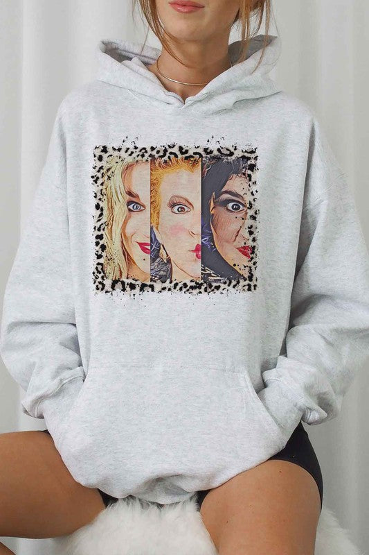 HALLOWEEN LEOPARD GRAPHIC HOODIE - LOLA LUXE