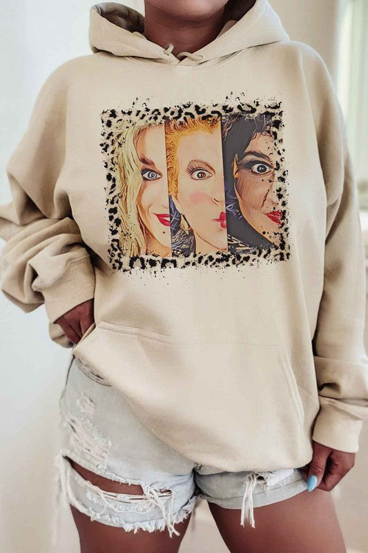 HALLOWEEN LEOPARD GRAPHIC HOODIE - LOLA LUXE