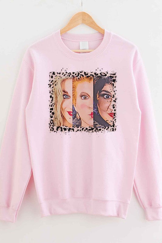 HALLOWEEN LEOPARD GRAPHIC SWEATSHIRT - LOLA LUXE