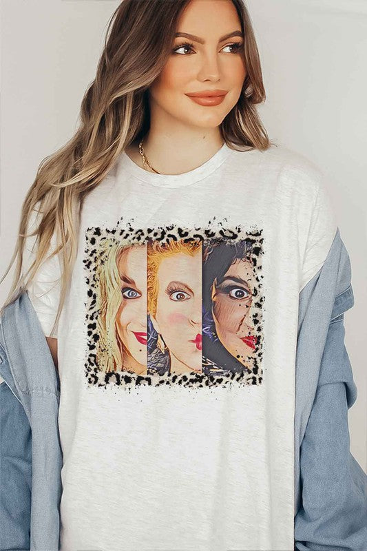 HALLOWEEN LEOPARD GRAPHIC T SHIRT - LOLA LUXE