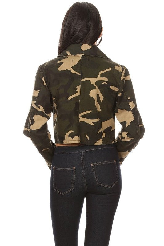 Camo Denim Jacket - lolaluxeshop