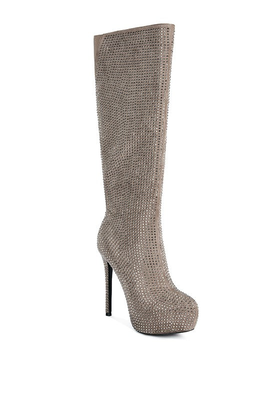 Nebula Diamante Stiletto Calf Boots - lolaluxeshop