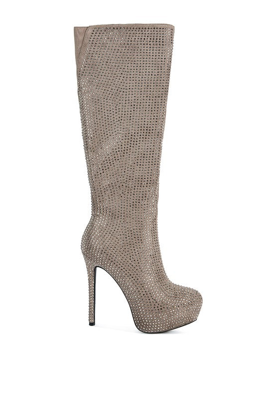 Nebula Diamante Stiletto Calf Boots - lolaluxeshop