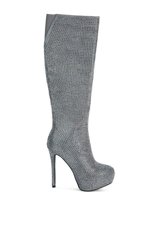 Nebula Diamante Stiletto Calf Boots - lolaluxeshop