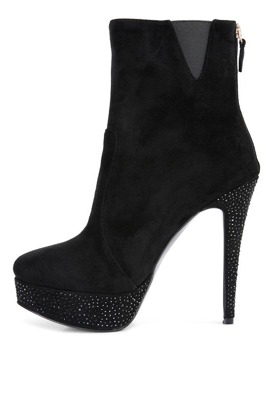 Espiree Microfiber High Heeled Ankle Boots - lolaluxeshop