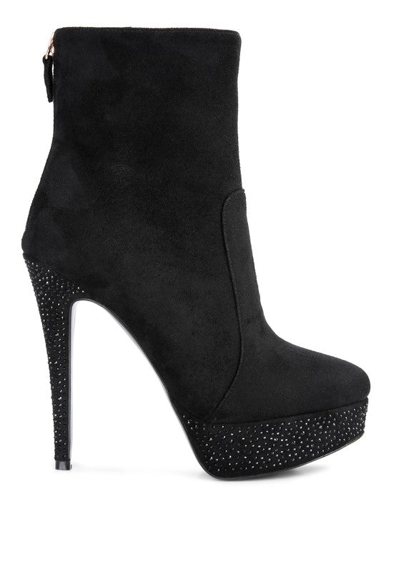 Espiree Microfiber High Heeled Ankle Boots - lolaluxeshop