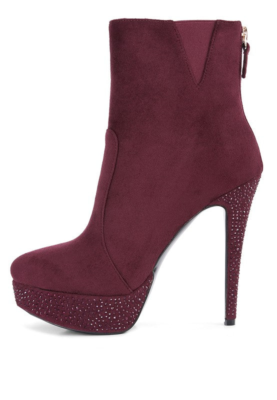 Espiree Microfiber High Heeled Ankle Boots - lolaluxeshop