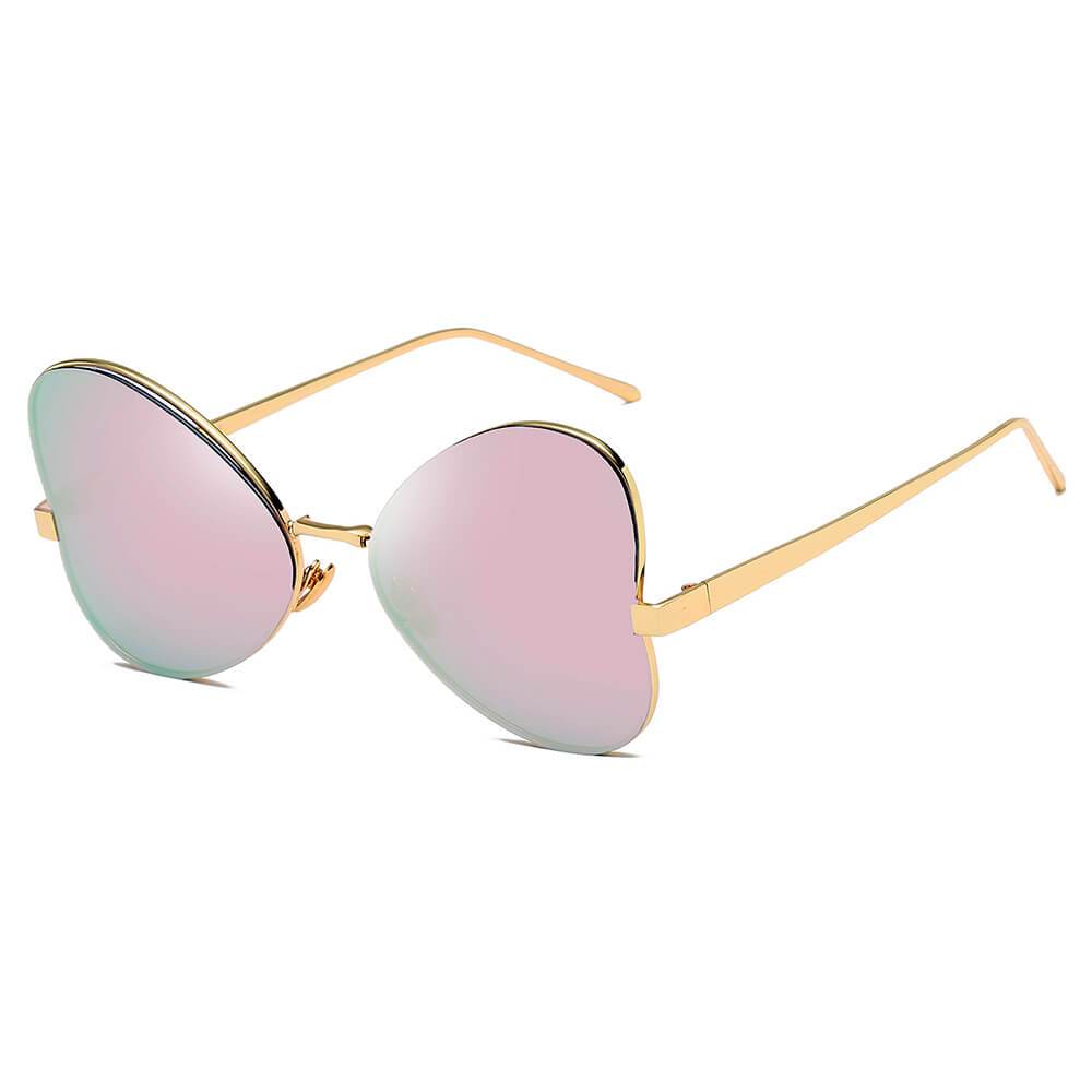 LINDSAY | Women Oversized Rounded Butterfly Fashion Sunglasses - lolaluxeshop