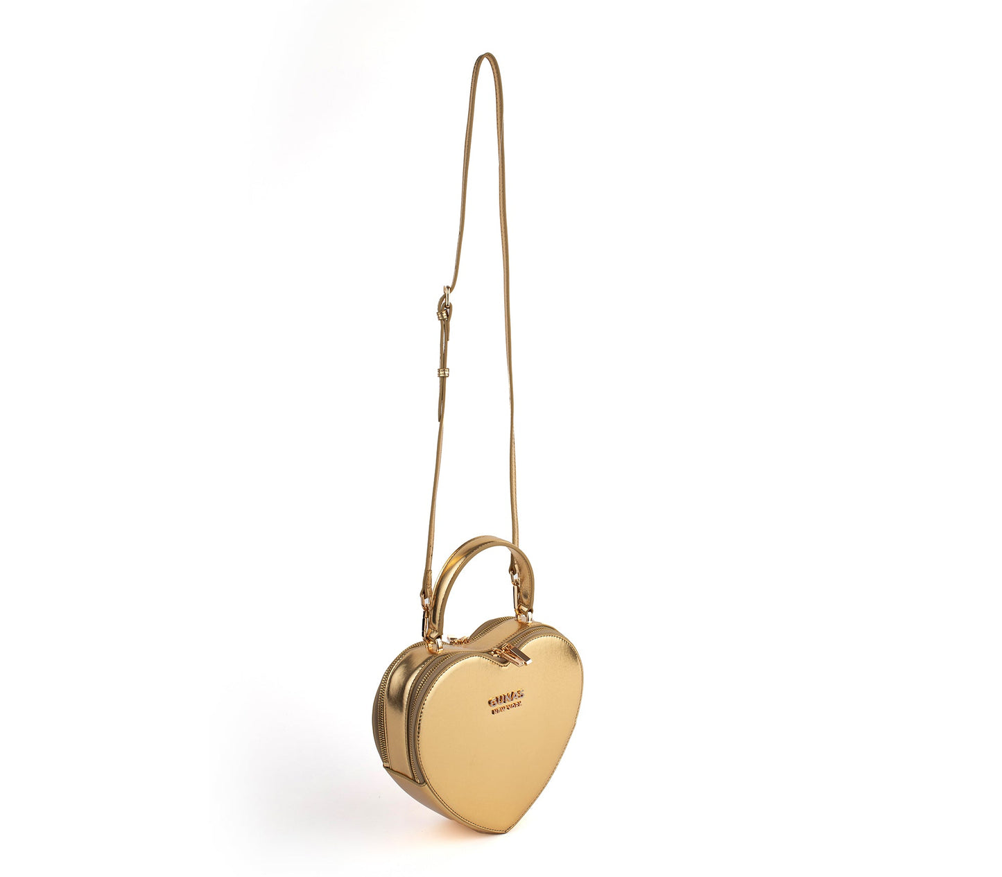 Sweetheart - Gold Vegan Crossbody Bag - lolaluxeshop