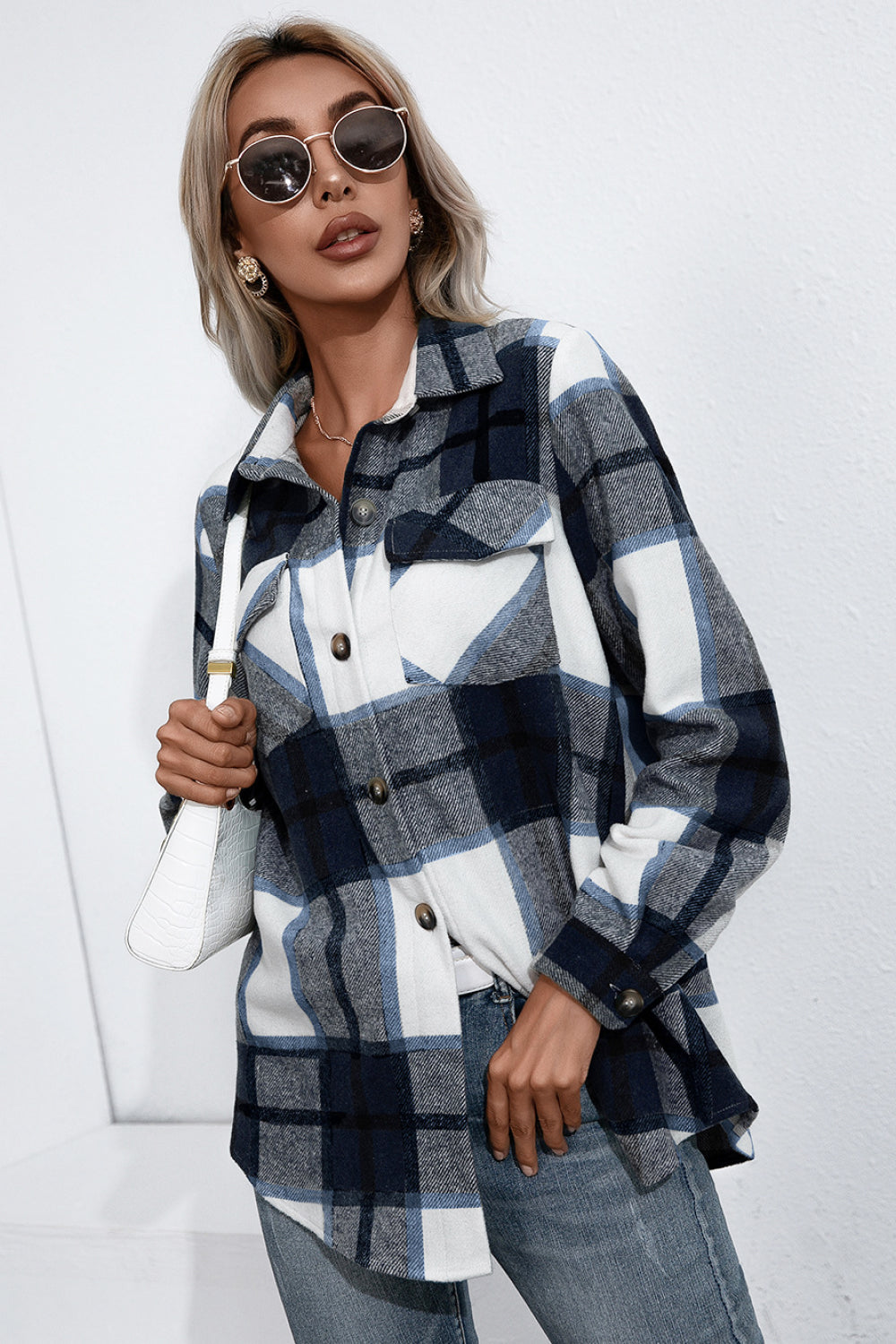 Plaid Button Up Flannel Shirt - LOLA LUXE