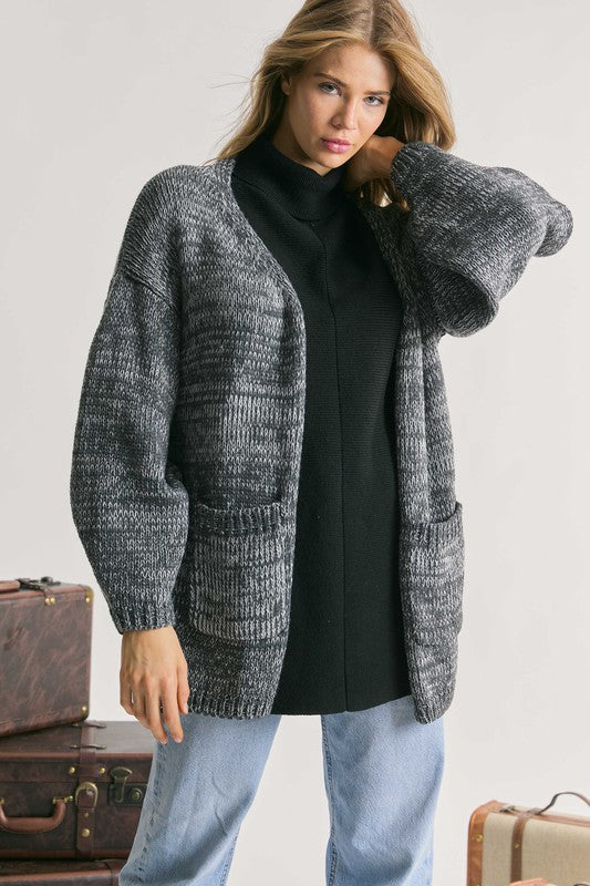 KNIT LONG SLEEVE CARDIGAN - LOLA LUXE