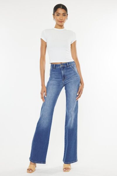 Kancan Ultra High Waist Gradient Flare Jeans - lolaluxeshop