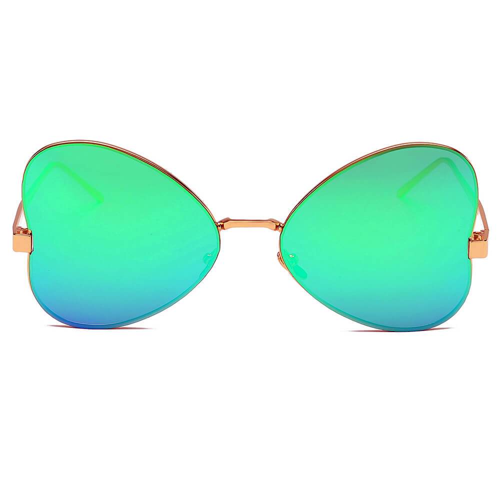 LINDSAY | Women Oversized Rounded Butterfly Fashion Sunglasses - lolaluxeshop