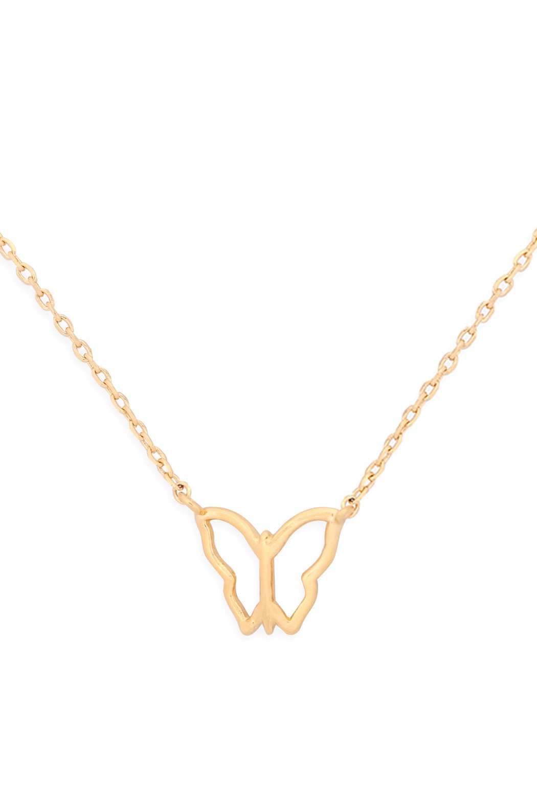 Hdnen357 - Open Butterfly Pendant Necklace - LOLA LUXE