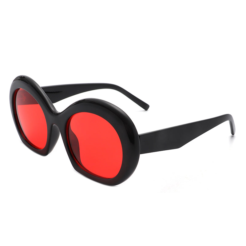 Vanta - Oversized Round Futuristic Oval Glasses Trendy Sunglasses Shades - lolaluxeshop