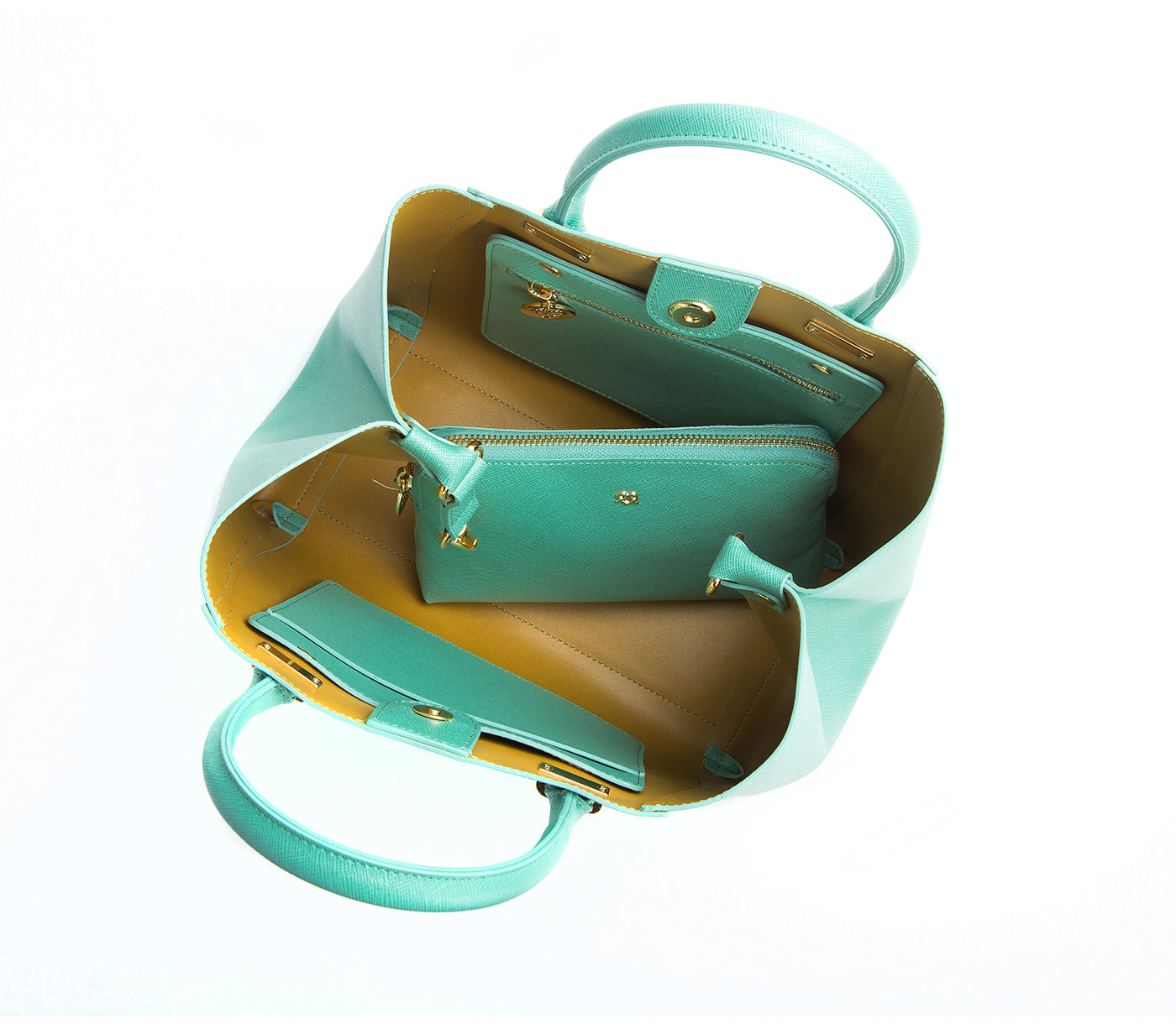 Jane - Tiffany Blue Vegan Leather Satchel - lolaluxeshop