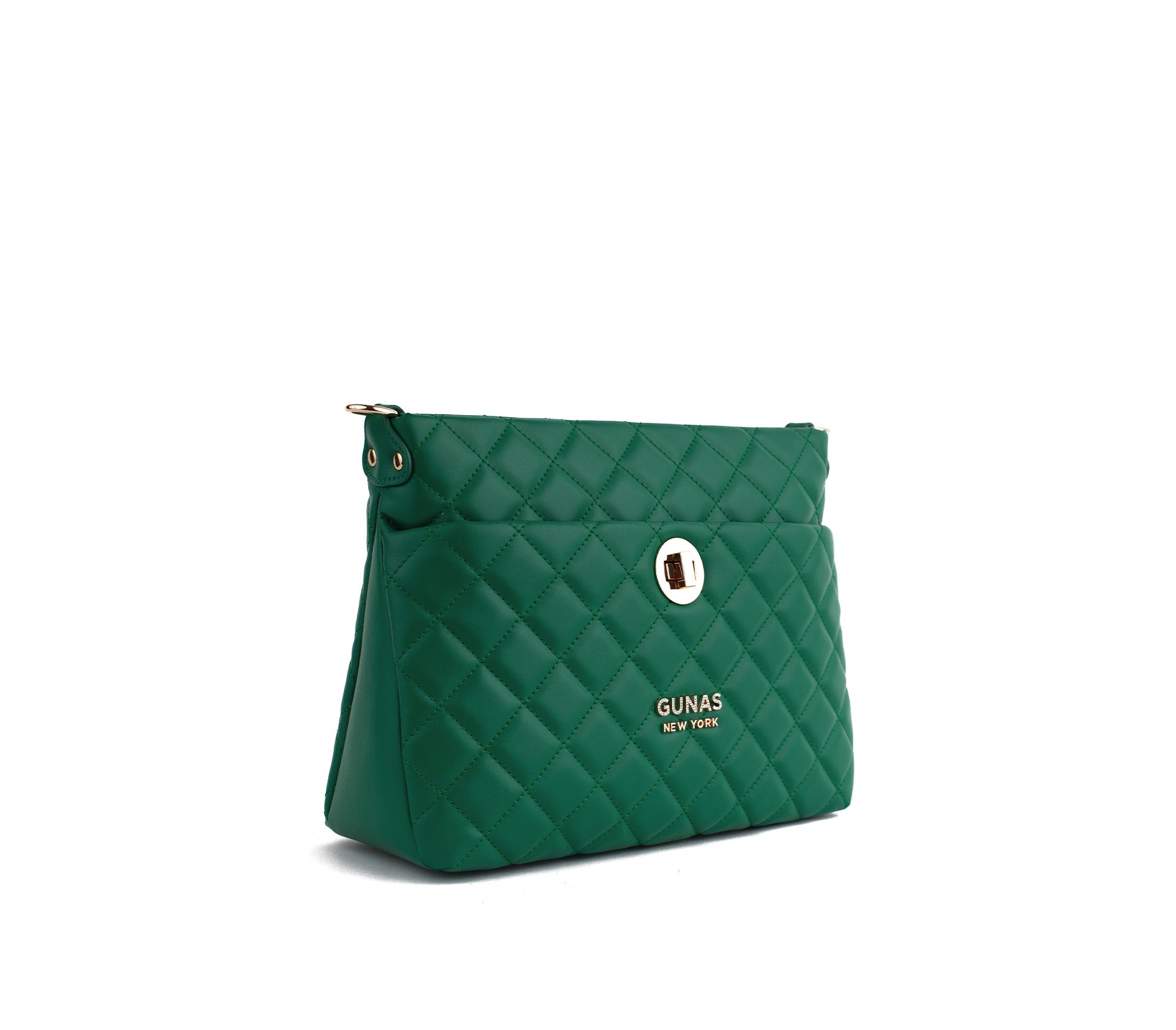 Koi - Green Quilted Vegan Leather Purse - lolaluxeshop