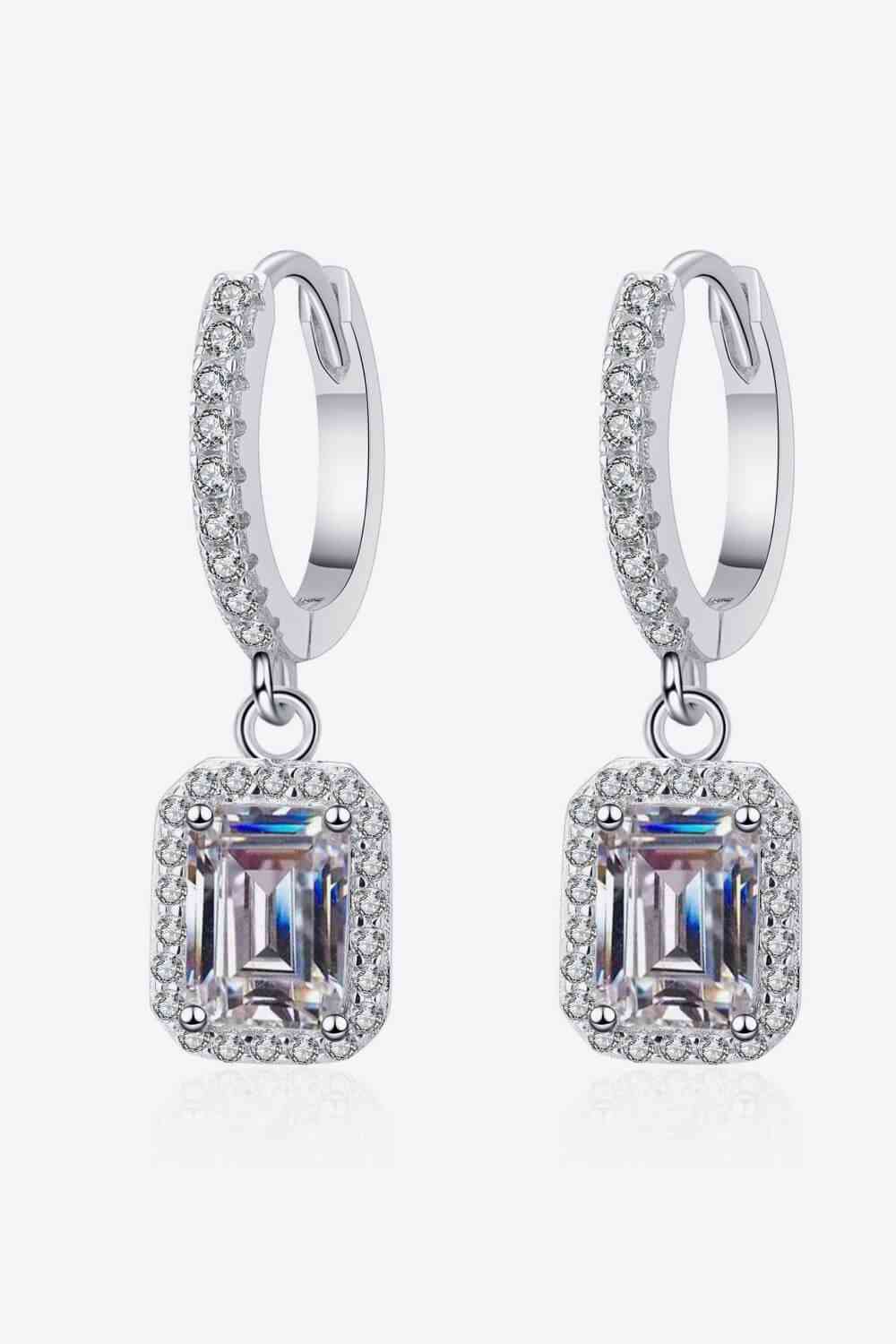 Moissanite 925 Sterling Silver Drop Earrings - lolaluxeshop