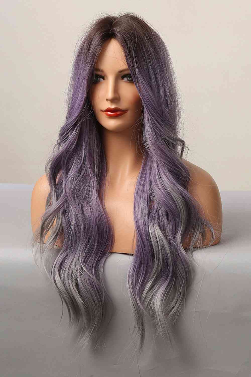 Elegant Wave Full Machine Synthetic Wigs in Purple 26'' - lolaluxeshop