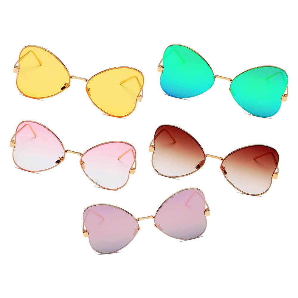 LINDSAY | Women Oversized Rounded Butterfly Fashion Sunglasses - lolaluxeshop