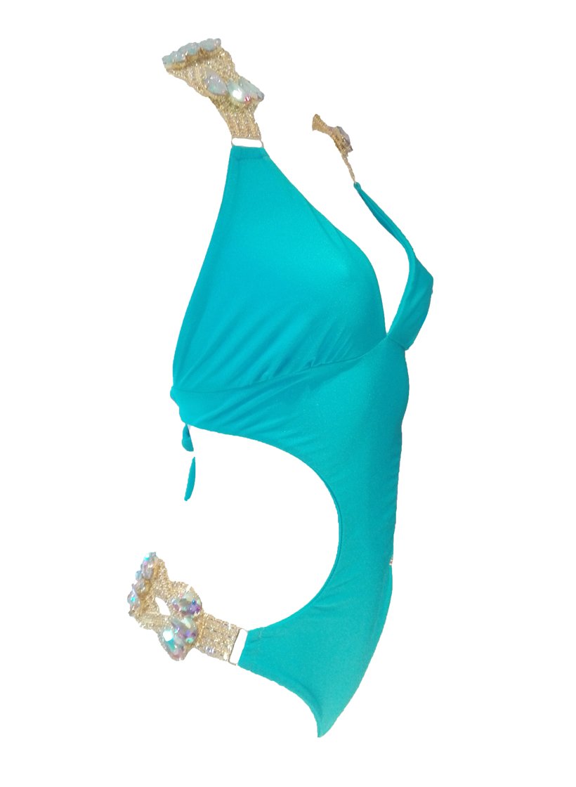 Emma One-Piece Swimsuit - Turquoise - LOLA LUXE